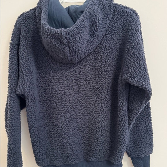 American Eagle Outfitters Dark Blue Sherpa Hoodie - Picture 2 of 2